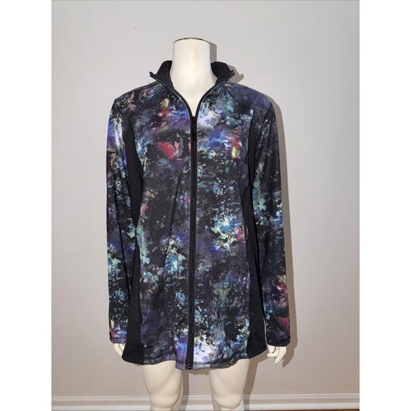 Avenue Jackets & Blazers - Avenue AVE Leisure Multicolored Workout Zip Up Jacket Size 22/24 NWT